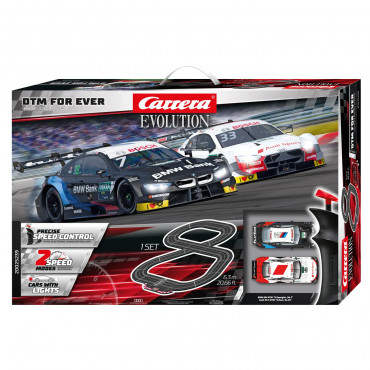 AUTORAMA CARRERA EVOLUTION PISTA ELÉTRICA DTM FOR EVER COM 6,3 METROS 2 CARROS 1/32 CAR20025239